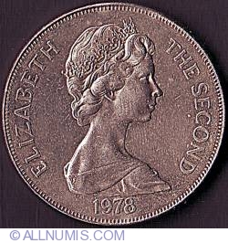 Image #1 of 25 Pence (Crown) 1978PM - 25th Anniversary of Coronation