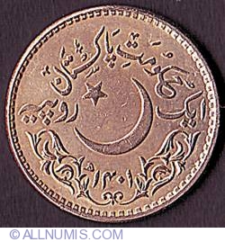 Image #1 of 1 Rupie 1981 (AH 1401) - Aniversarea a 1400 de ani de la intoarcerea lui Mahomed