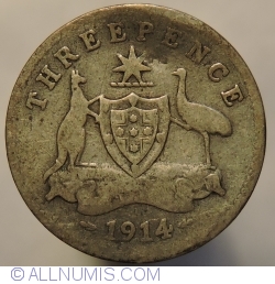 Image #2 of 3 Pence 1914