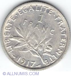 Image #2 of 1 Franc 1917